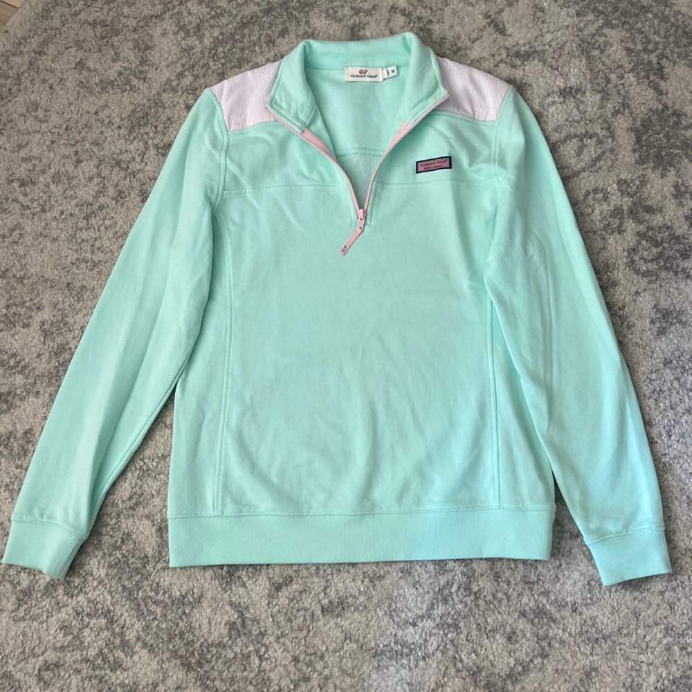 Teal vineyard vines sweatshirt